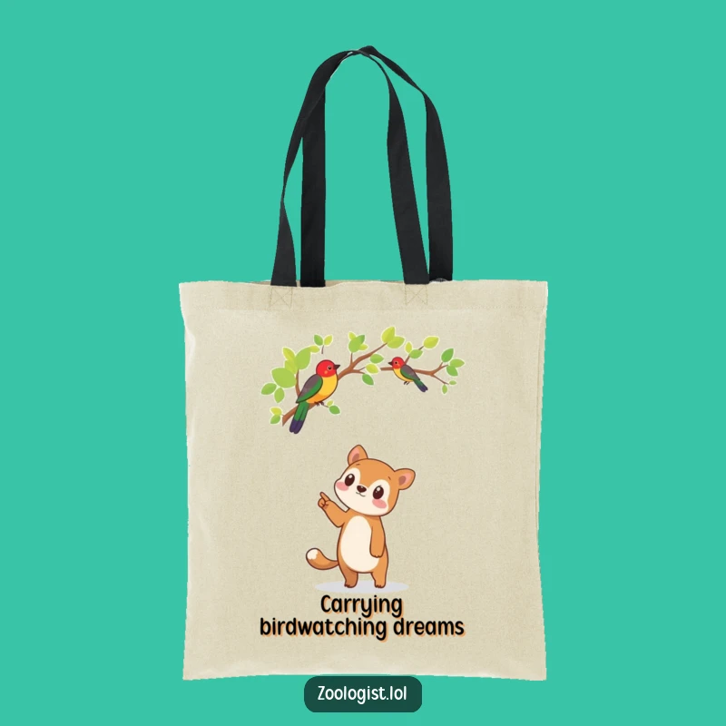 Funny Bird Watcher Tote Bag - Cute Animal Nature Carryall Gift