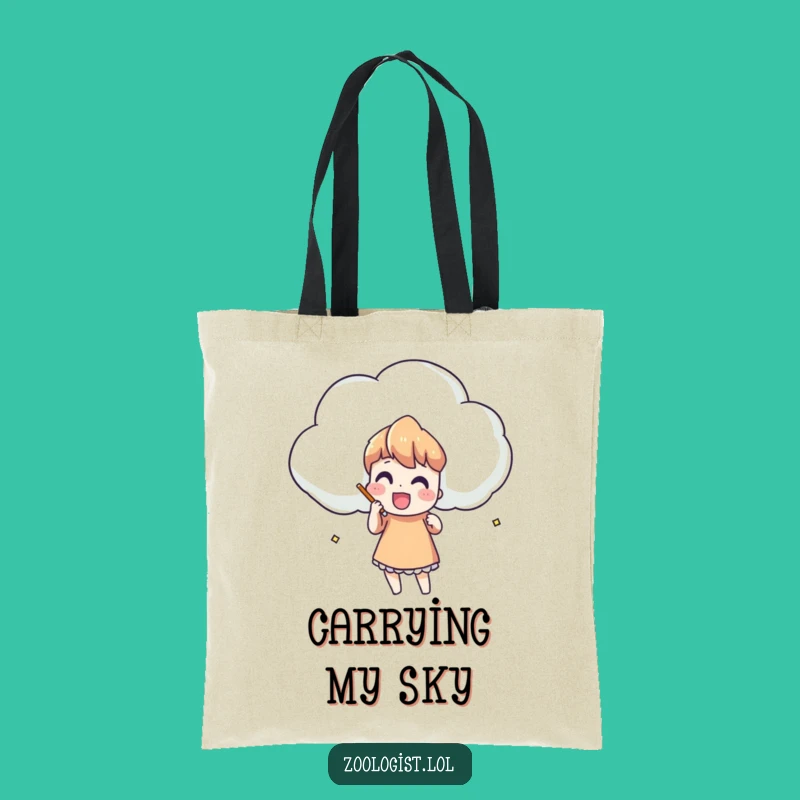 Funny Cloud Sketching Tote: Carry Your Art Everywhere!