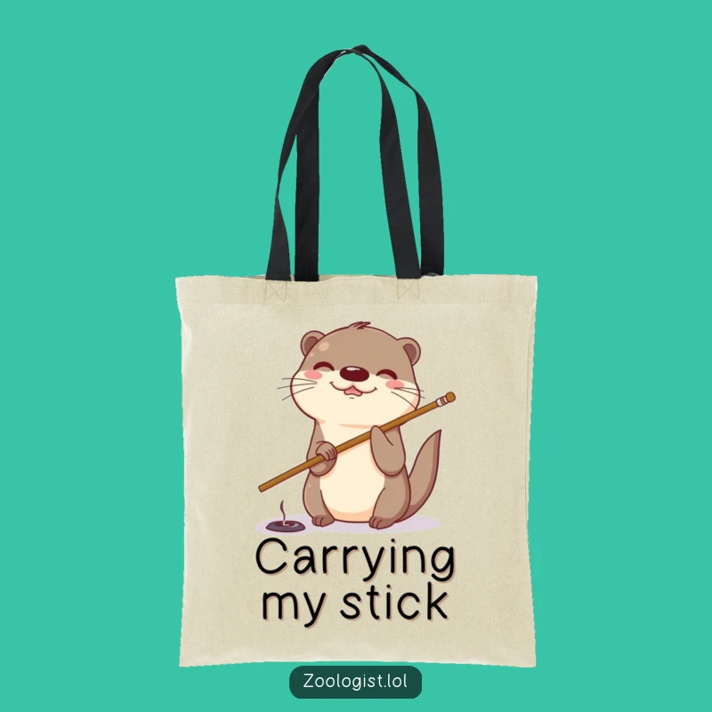 Funny Otter Poking Tote Bag: Carry Your Curiosity and Essentials
