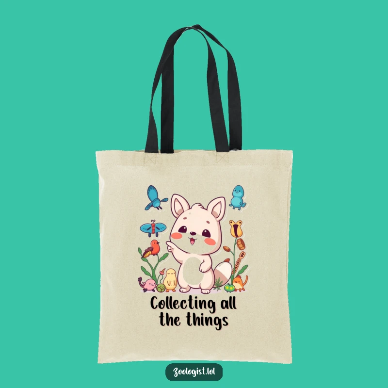 Funny Tote Bag: Excited Specimen Pointer - Carry Your Collection!