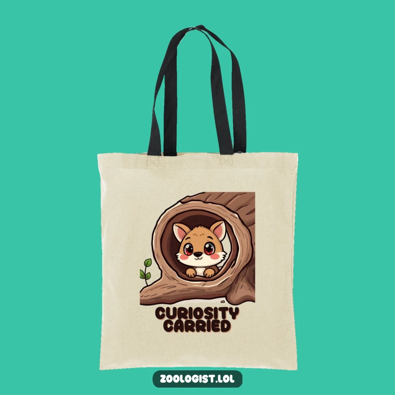 Funny Curious Animal Tote Bag - Carry Your Discoveries with Flair