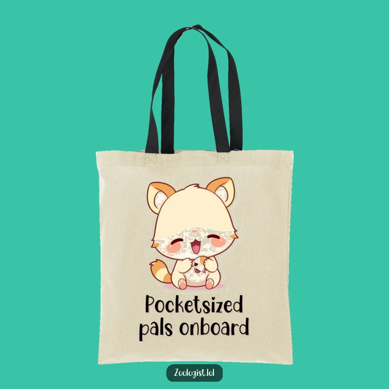 Funny Excited Animal Tote Bag - Cute Creature Collector Gift for Shoppers