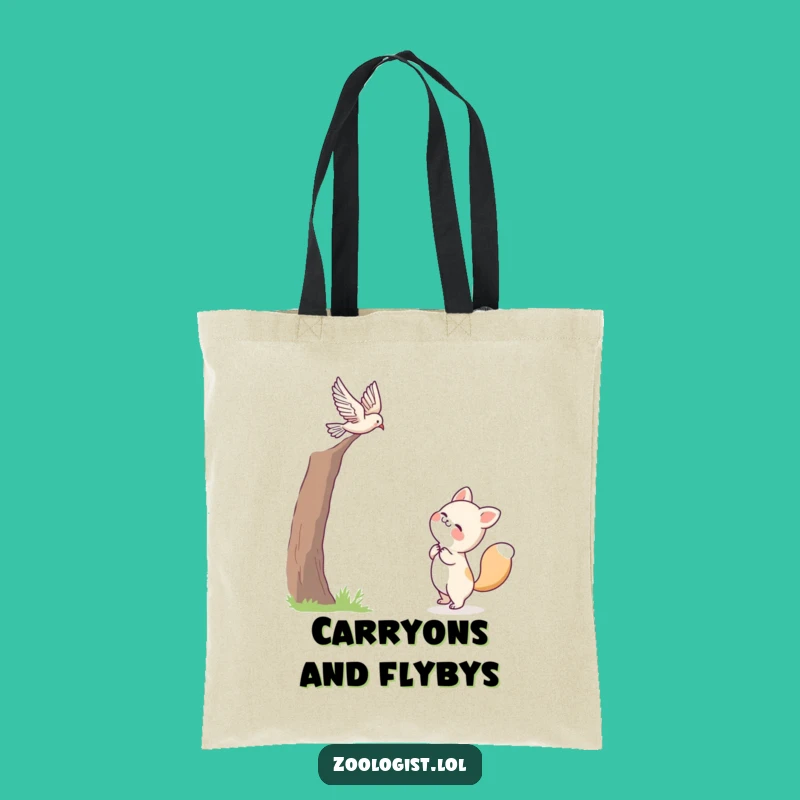 Funny Joyful Animal Bird Tote Bag - Nature Observer Gift for Shoppers