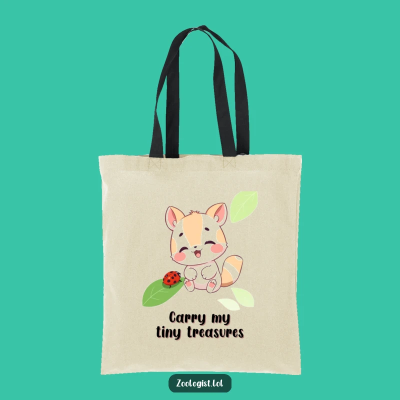 Funny Ladybug Enthusiast Tote Bag: Cute Animal Shopper, Ideal Funny Gift