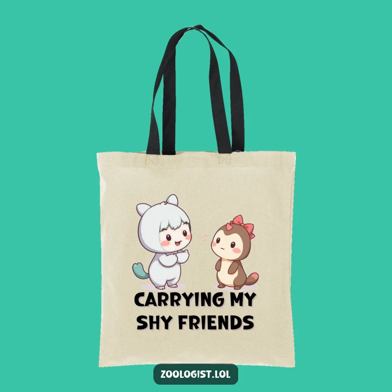 Funny Shy Creature Tote: Carry Compassion with Style!