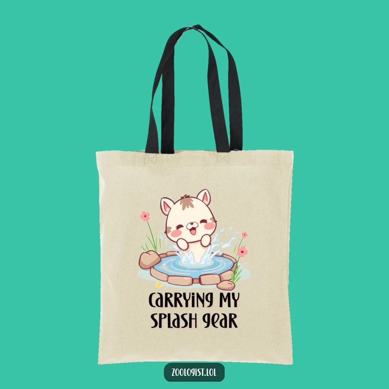 Funny Splashing Fun Tote Bag - Cute Animal Water Carryall Gift