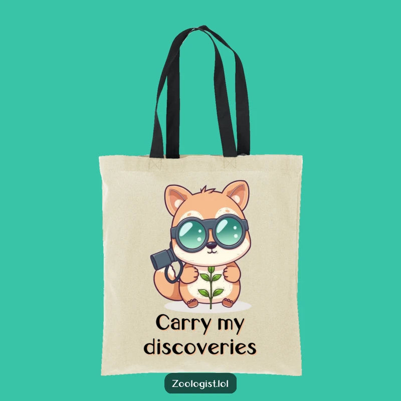 Funny Zoologist Tote Bag - Cute Explorer Accessory for Nature Lovers